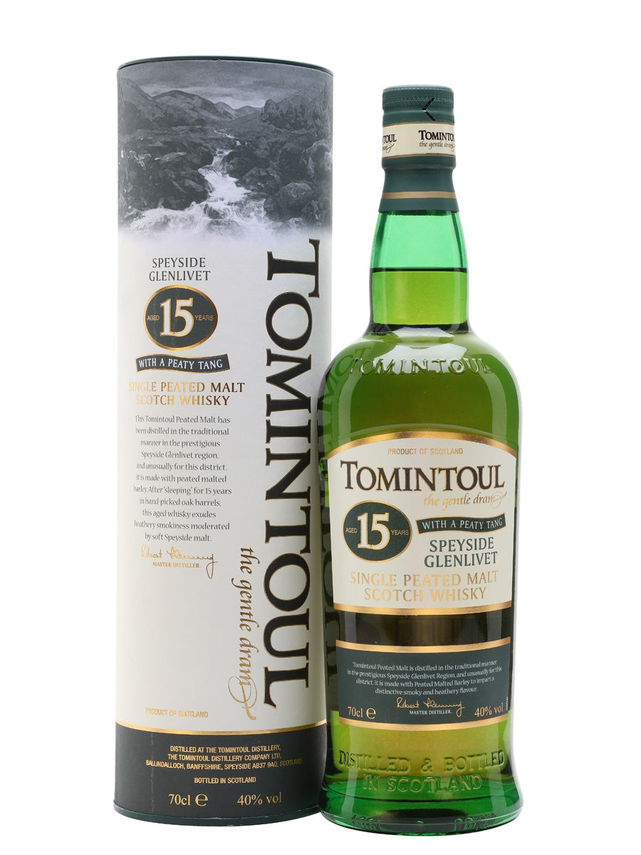 Tomintoul 15 Year Old Peaty Tang Speyside Single Malt Scotch Whisky | 700ML at CaskCartel.com