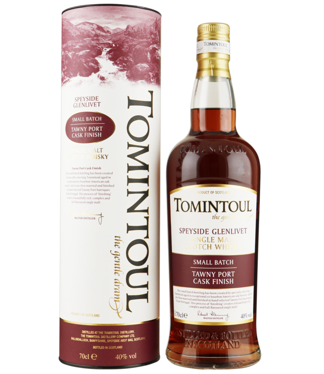 Tomintoul Tawny Port Cask Finish Proof 80 Scotch Whisky | 700ML at CaskCartel.com