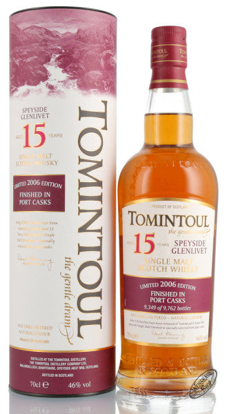 Tomintoul 15 Year Old Port Cask Finish Scotch Whisky | 700ML at CaskCartel.com