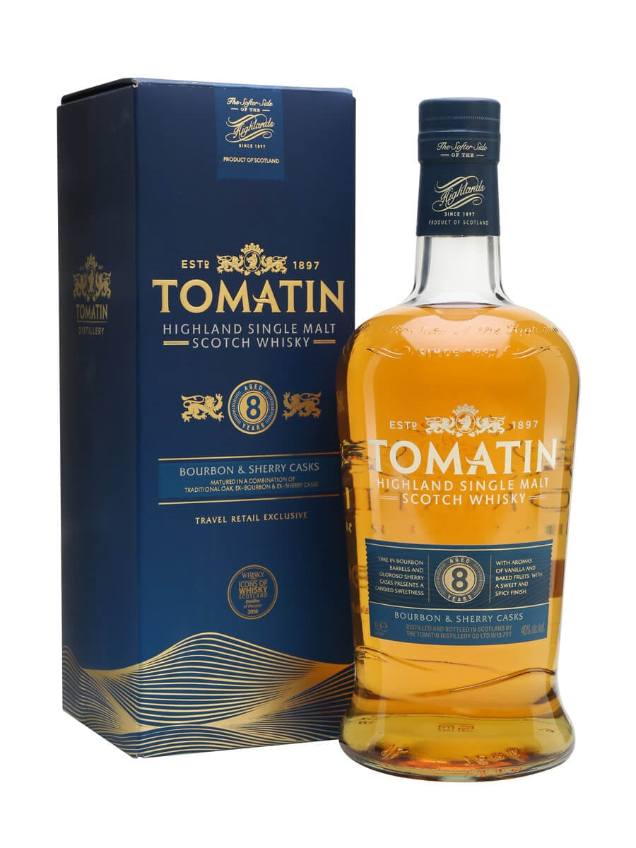 Tomatin 8 Year Old, Bourbon & Sherry Casks Scotch Whisky | 1L at CaskCartel.com