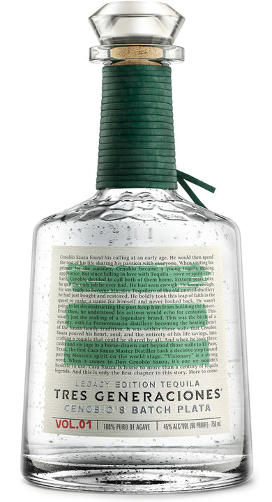 Tres Generaciones Vol. 1 Cenobio's Batch Limited Edition Plata Tequila at CaskCartel.com