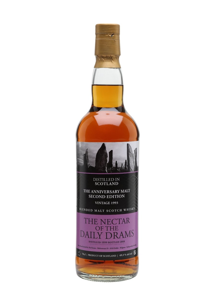 The Anniversary Malt Second Edition The daily drams Vintage 1993 (Distilled 1999 Bottled 2018) Blended Malt Scotch Whisky
| 700ML at CaskCartel.com