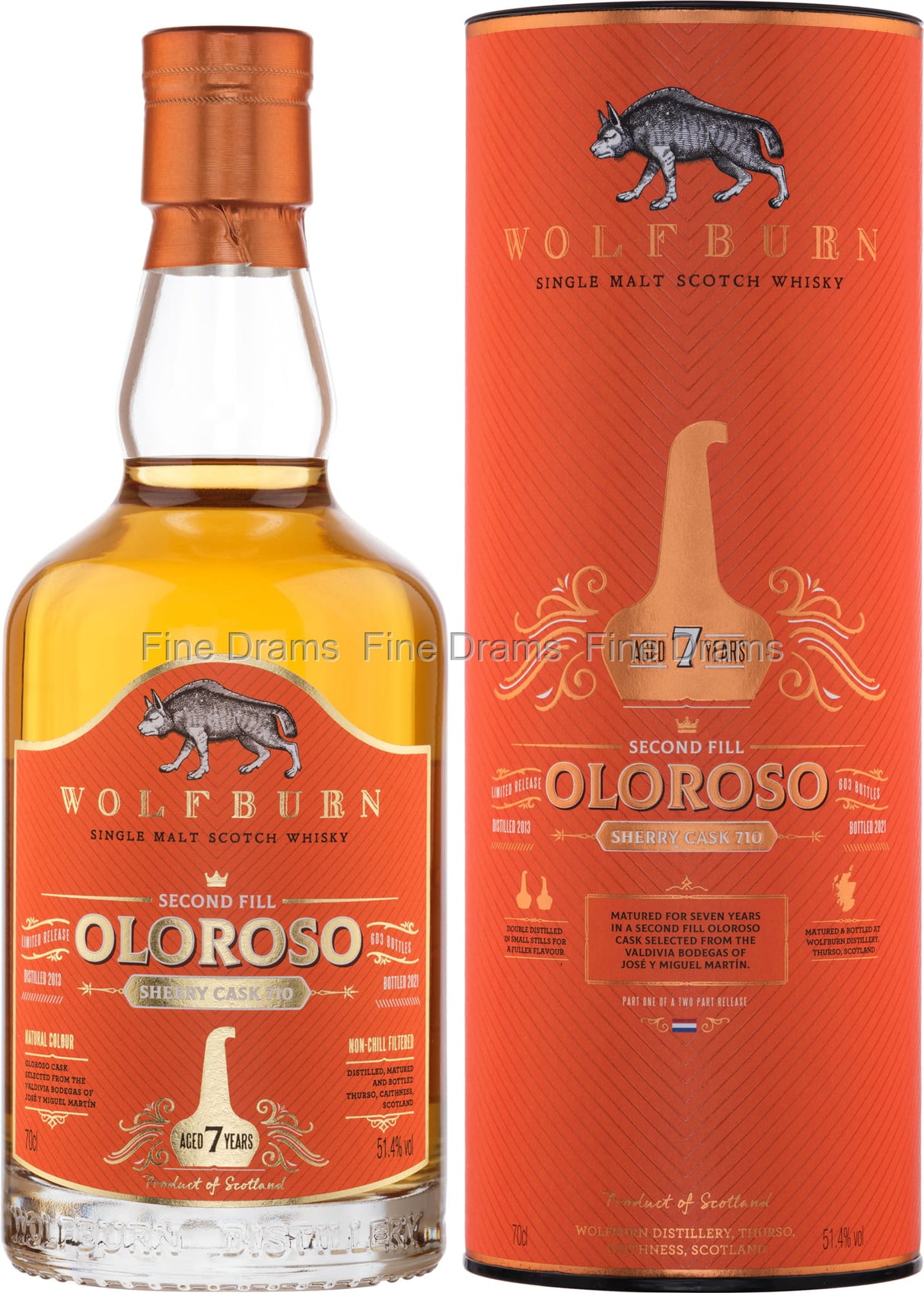 Wolfburn (D.2013, B.2021) Oloroso Sherry Cask # 710 Single Malt Scotch Whisky | 700ML at CaskCartel.com