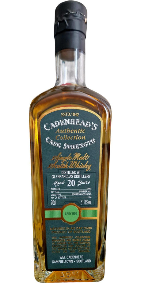 Glenfarclas 2003 (Cadenhead's) Authentic Collection 20 Year Old Scotch Whisky | 700ML at CaskCartel.com