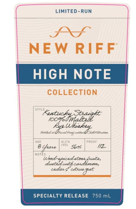 New Riff High Note Collection 100% Malted Rye Whiskey at CaskCartel.com