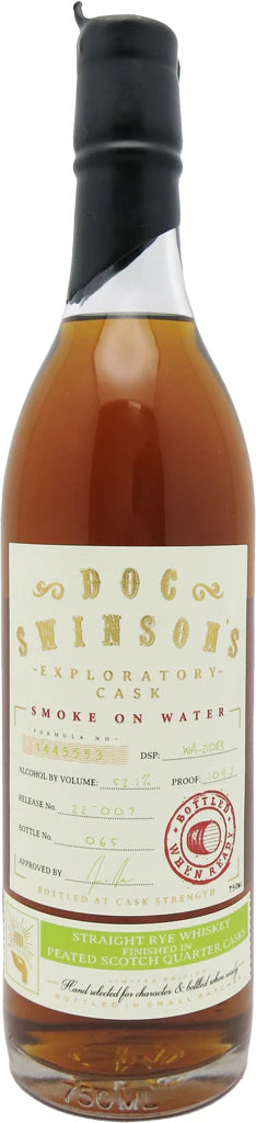 Doc Swinson Exploratory Cask Smoke on the Water Straight Rye Whisky at CaskCartel.com