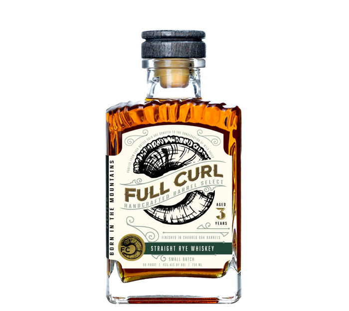 Full Curl 3 Year Old Straight Rye Whiskey