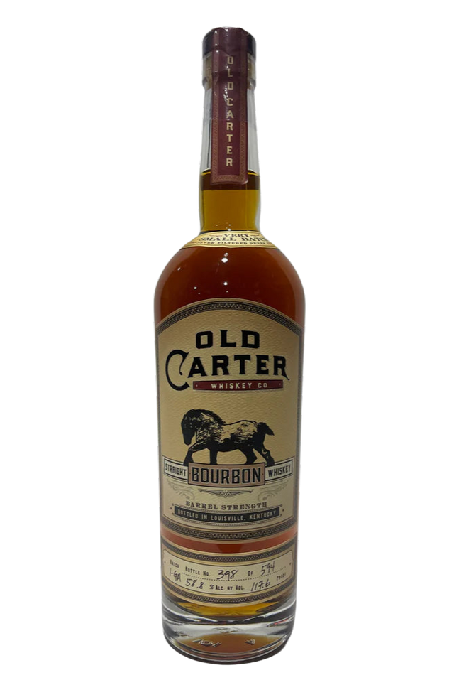 Old Carter Very Small Batch 1-GA Barrel strength Straight Bourbon 117.6 Proof Bottle 398 of 594 at CaskCartel.com