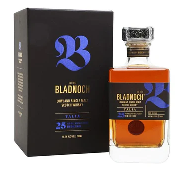 Bladnoch Talia 25 Year Old Non-Chill Filtered New Oak Finish Lowland Single Malt Scotch Whiskey