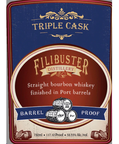 Filibuster Triple Cask Finished in Port Barrels Straight Bourbon Whisky at CaskCartel.com