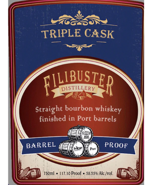 Filibuster Triple Cask Finished in Port Barrels Straight Bourbon Whisky at CaskCartel.com