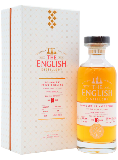 The English Founders' Private Cellar - 18th Anniversary 18 Year Old · 2007 Vintage Single Rum Cask Whisky | 700ML at CaskCartel.com