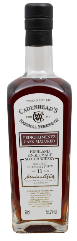 Tullibardine 11 Year Old PX Cask Matured Single Malt Scotch Whisky | 700ML at CaskCartel.com