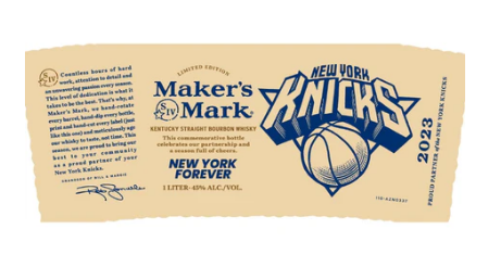 2023 Maker’s Mark New York Knicks Kentucky Straight Bourbon Whiskey | 1L
