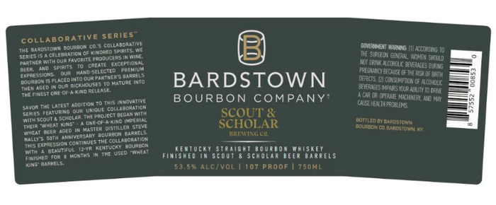 Bardstown Bourbon Co. Finished in Scout & Scholar Beer Barrels Bourbon Whisky