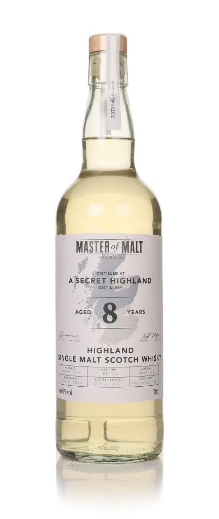 A Secret Highland Distillery 8 Year Old 2016 Single Cask Single Malt Scotch Whisky | 700ML at CaskCartel.com