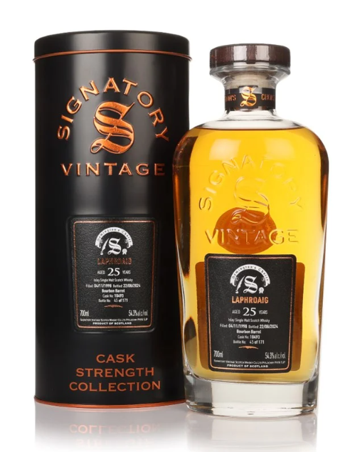 Laphroaig 25 Year Old 1998 Cask #10493 Cask Strength Collection Signatory Single Malt Scotch Whisky | 700ML at CaskCartel.com