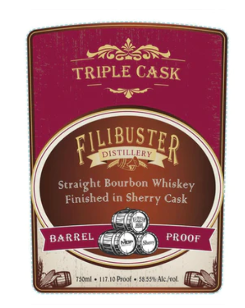 Filibuster Triple Cask Finished in Sherry Cask Straight Bourbon Whisky