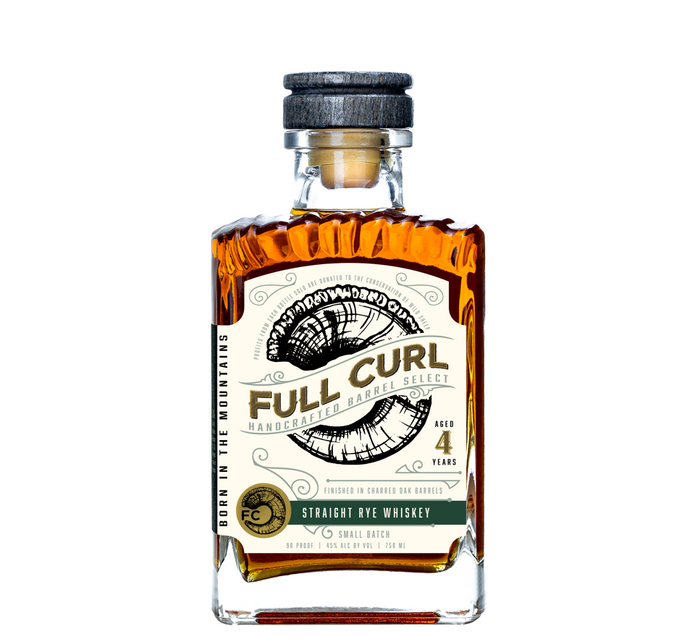 Full Curl 4 Year Old Straight Rye Whiskey