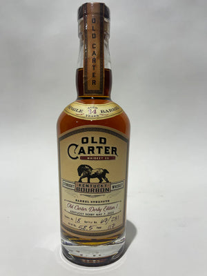 Old Carter Derby Edition 1 Single Barrel Kentucky Straight Bourbon Aged 14 Years 117 Proof Bottle #67 of 231 Barrel #18 | 375ML at CaskCartel.com
