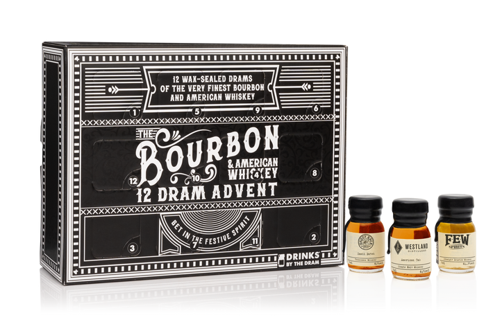 Bourbon & American Whiskey 12 Dram Advent Calendar 2023 | 12*30ML | By DRINKS BY THE DRAM