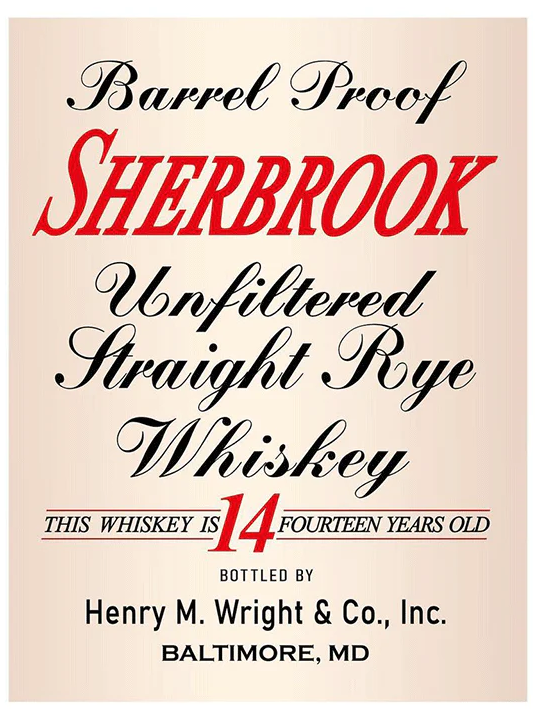 Sherbrook 14 Year Old Straight Rye Whiskey