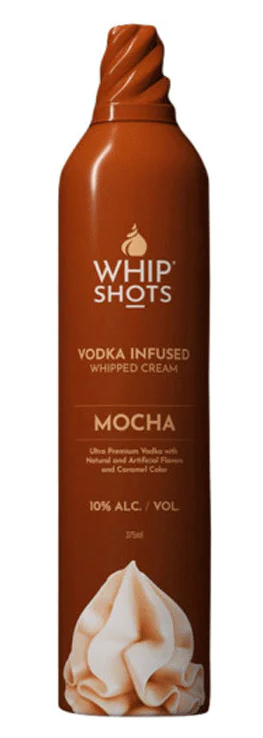 Whipshots by Cardi B Mocha Infused Whipped Cream Vodka | 375ML at CaskCartel.com
