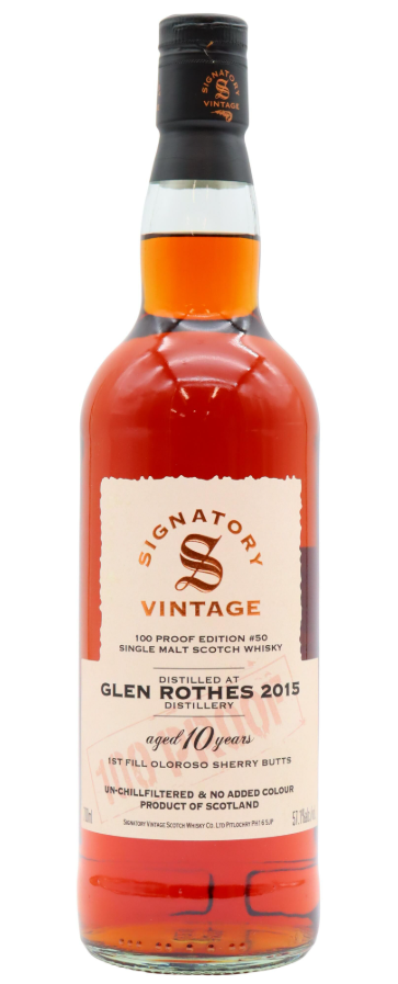 Glenrothes Signatory Vintage 100 Proof - Batch #50 10 Year Old · 2015 Vintage Single Malt Scotch Whisky | 700ML at CaskCartel.com