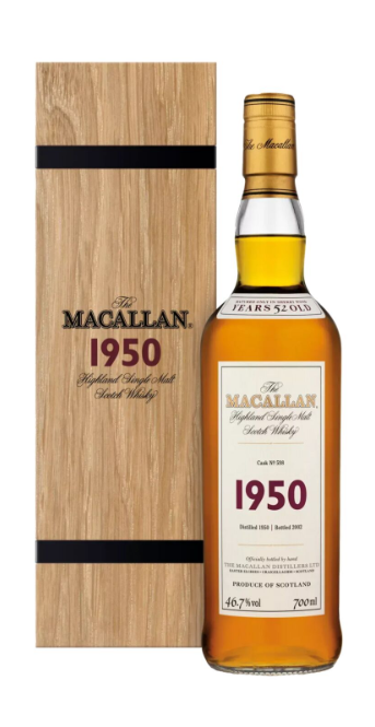 Macallan Fine & Rare 52 Year Old 1950 Vintage Single Malt Scotch Whisky | 700ML at CaskCartel.com