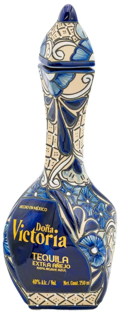 Dona Victoria Blue Bottle Extra Anejo Tequila