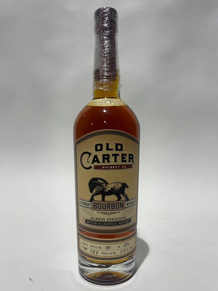 Old Carter Very Small Batch 1-GA Barrel strength Straight Bourbon 117.6 Proof Bottle 90 of 594