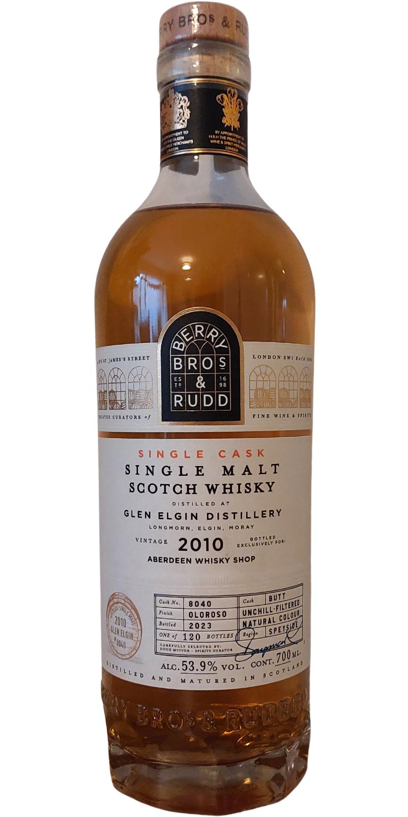 Glen Elgin 2010 (Berry Bros & Rudd) Single Cask Scotch Whisky | 700ML at CaskCartel.com