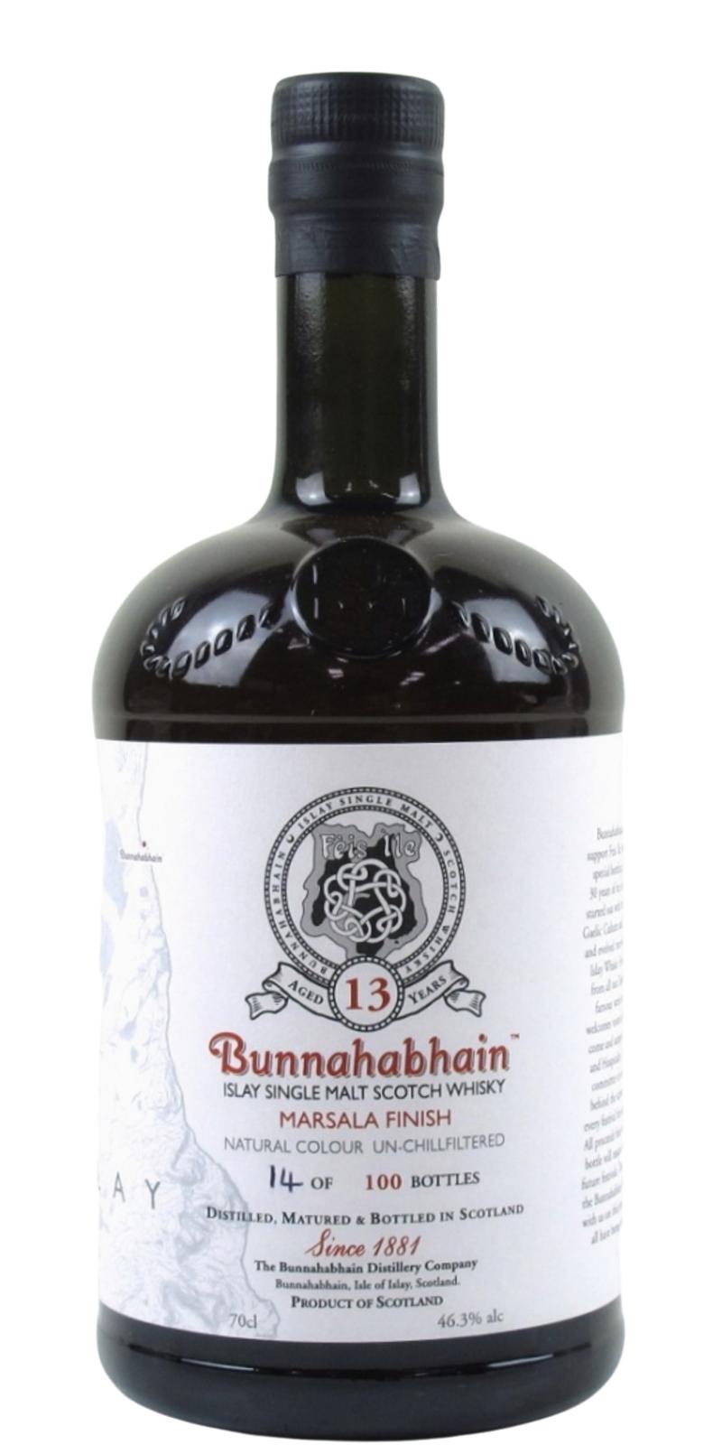 Bunnahabhain 13 Year Old Marsala Finish Single Malt Scotch Whisky at CaskCartel.com