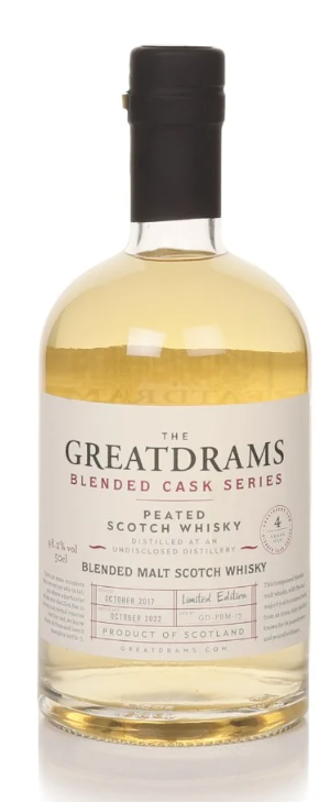 Peated Blended Malt 4 Year Old 2017 Cask #GD-PBM-17 Blended Cask Series GreatDrams Blended Scotch Whisky | 500ML