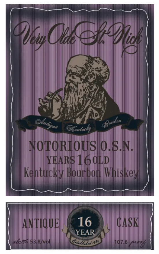 Very Olde St. Nick 16 Year Old Notorious O.S.N. Bourbon Whisky at CaskCartel.com