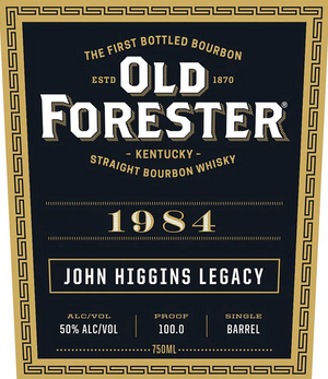 Old Forester 1984 John Higgins Legacy Kentucky Straight Bourbon Whiskey at CaskCartel.com