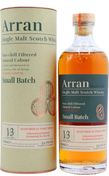 Arran Small Batch Port Pipe 2010 13 Year Old Single Malt Scotch Whisky | 700ML