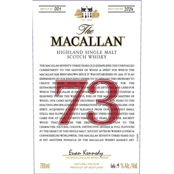 The Macallan 73 Year Old Single Highland Malt Scotch Whisky | 700ML at CaskCartel.com