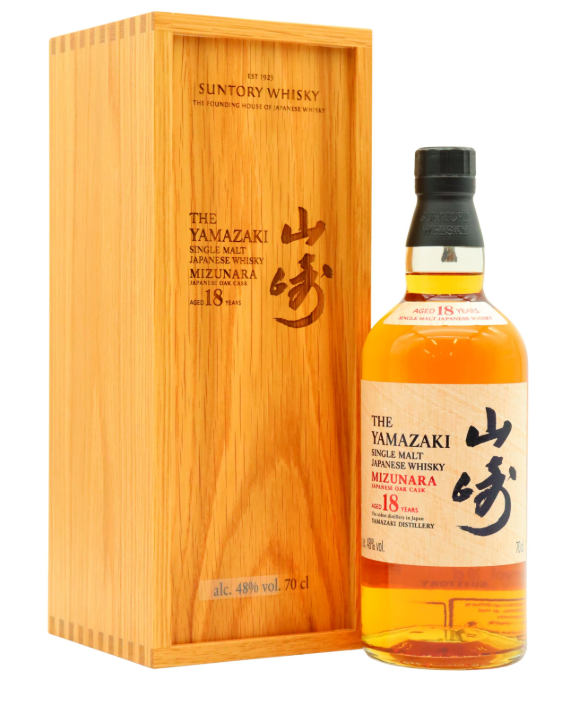 Yamazaki 2025 Edition Mizunara Cask 18 Year Old Single Malt Japanese Whisky | 700ML at CaskCartel.com