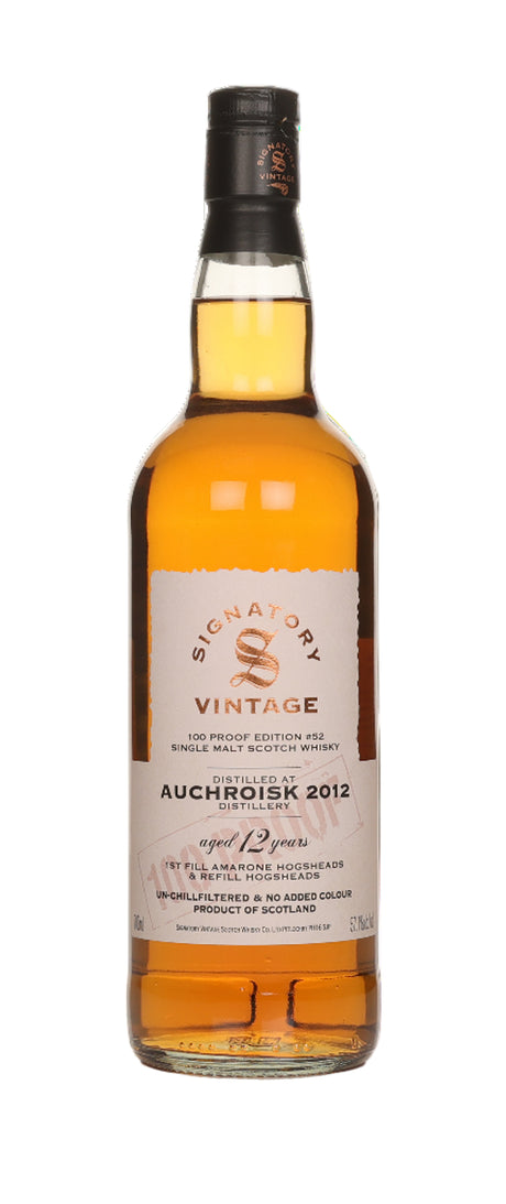 Auchroisk 12 Year Old 2012 - 100 Proof Edition #52 (Signatory) Single Malt Scotch Whisky | 700ML at CaskCartel.com