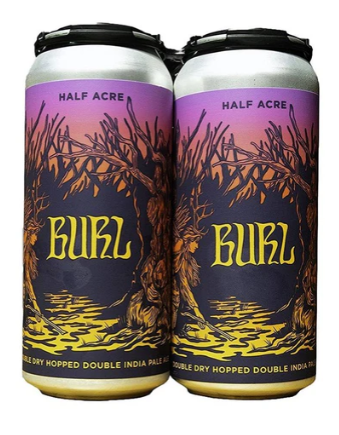 Half Acre Beer Co. Burl Double Dry Hopped DIPA Beer | (4)*473ML at CaskCartel.com
