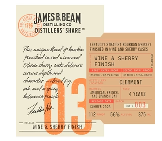 James B. Beam Distiller's Share 03 Wine & Sherry Finish Straight Bourbon Whiskey