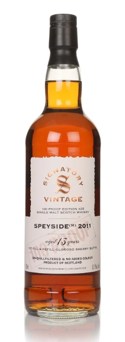 Speyside (M) 13 Year Old 2011 100 Proof Edition #25 Signatory Single Malt Scotch Whisky | 700ML at CaskCartel.com