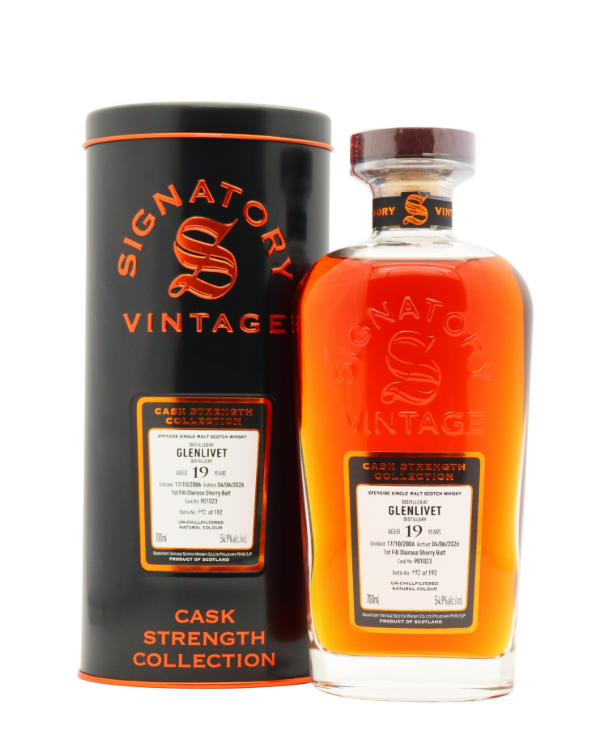 Glenlivet 19 Year Old · 2006 Vintage Signatory Vintage Cask Strength Collection Single Cask #901023 Single Malt Scotch Whisky | 700ML at CaskCartel.com