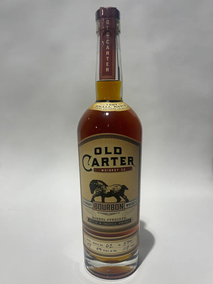 Old Carter Very Small Batch 1-KY Barrel strength Straight Bourbon 118 Proof Bottle 62 of 574