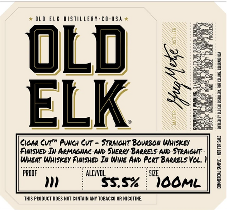 Old Elk Cigar Cut Punch Cut #1 Straight Bourbon Whiskey | 200ML at CaskCartel.com