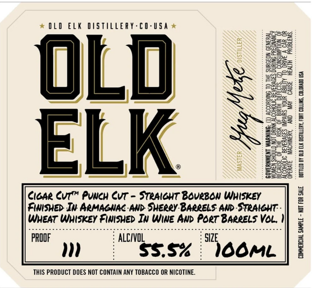 Old Elk Cigar Cut Punch Cut #1 Straight Bourbon Whiskey | 200ML at CaskCartel.com