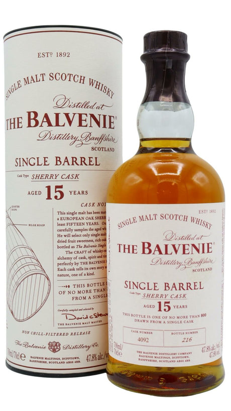 Balvenie Single Barrel #4092 2007 15 Year Old Whisky | 700ML at CaskCartel.com