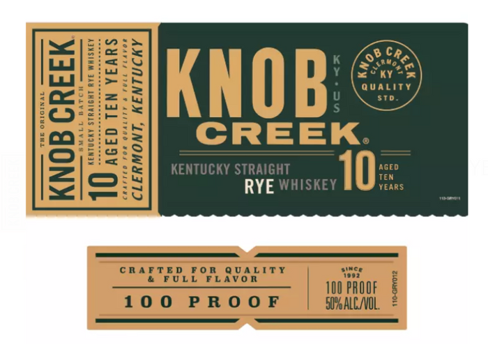 Knob Creek 10 Year Old Kentucky Straight Bourbon Whisky