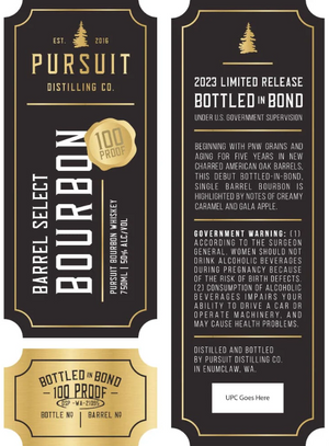 Pursuit Distilling Bottled in Bond Barrel Select Bourbon Whiskey at CaskCartel.com